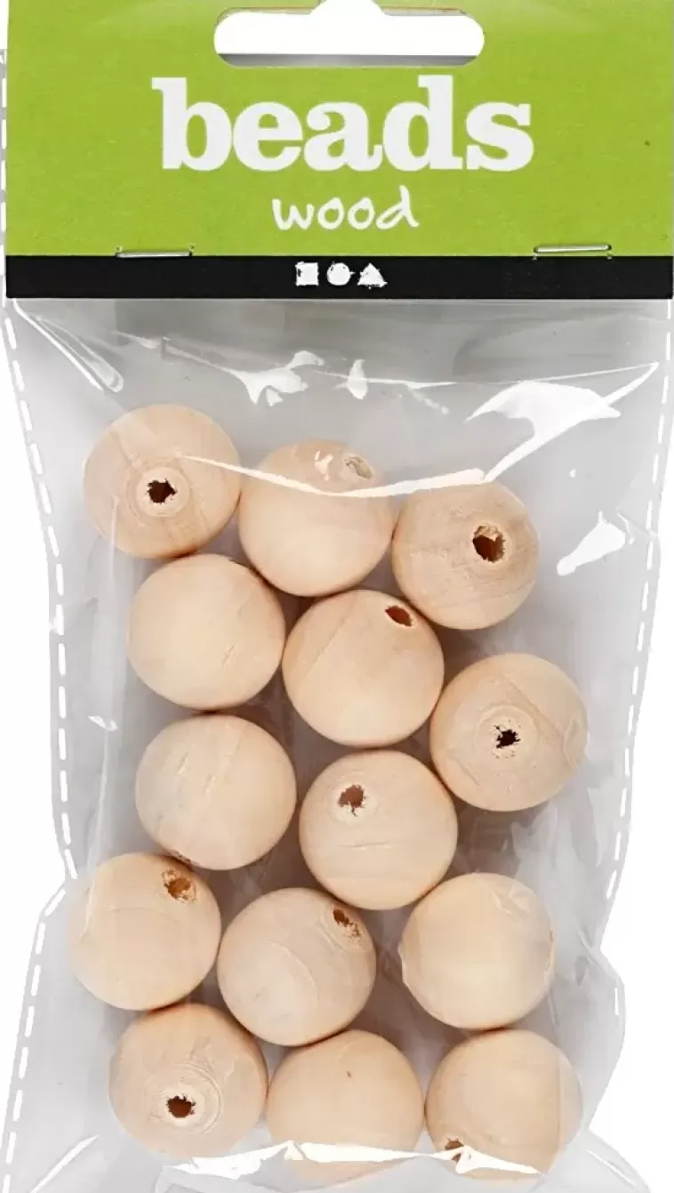 Ei merkkiä Puuhelmi 20Mm, Kaisttelematon 14Kpl Fashion