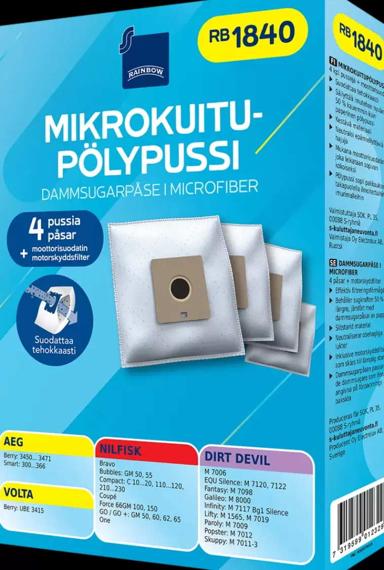 Rainbow Polypussi Rb1840 4Kpl + Moottorisuodatin Sale