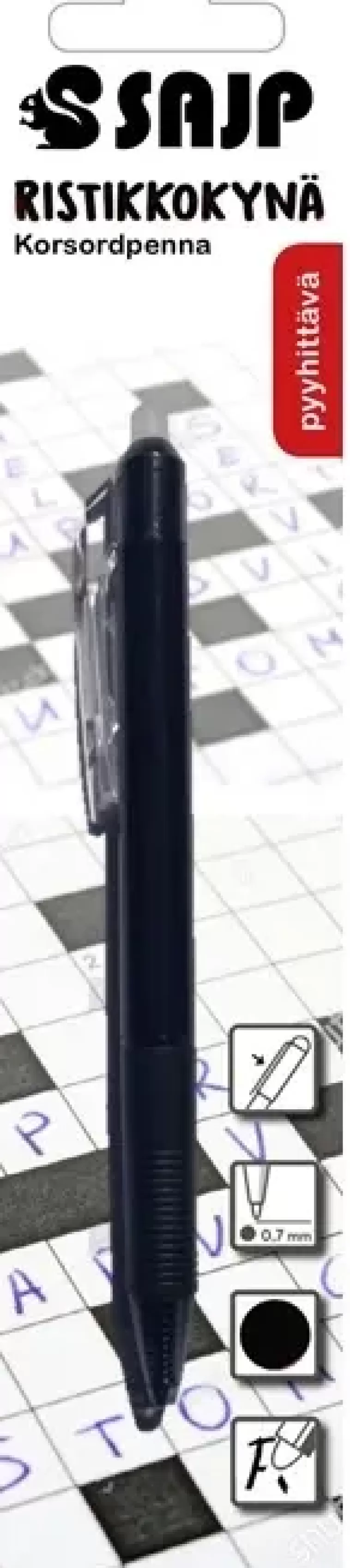 Sajp Ristikkokyna 0,7 Mm 1 Kpl Musta Best Sale