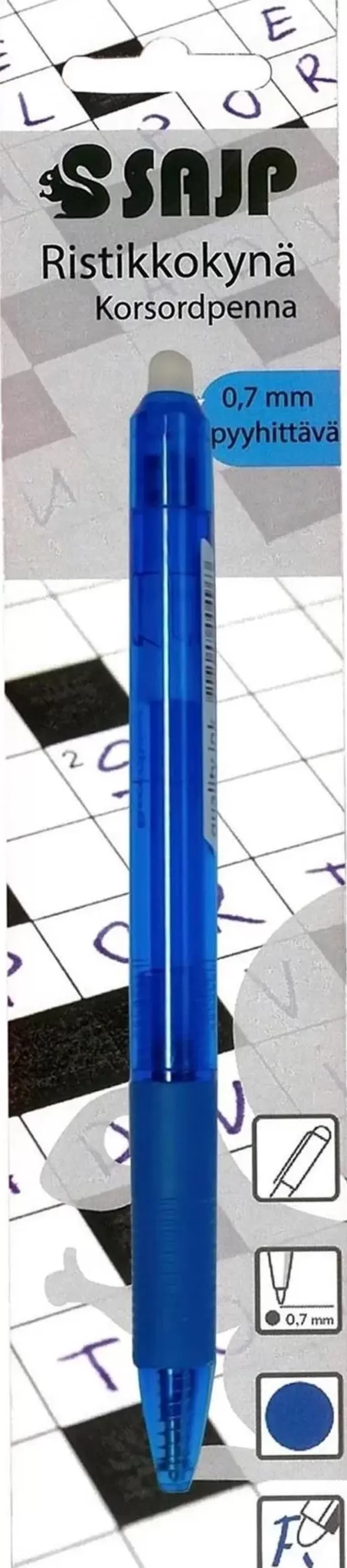 Sajp Ristikkokyna 0,7Mm Pyyhekumilla Shop