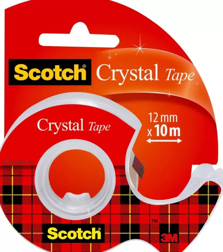 3M Scotch Crystal- Teippi 1 Rla 12 Mm X 10 M + Minikatkaisija Flash Sale