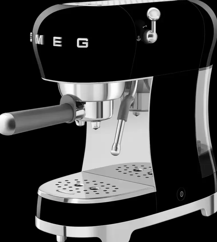 Smeg Ecf02Bleu Espressokeitin, Musta Cheap