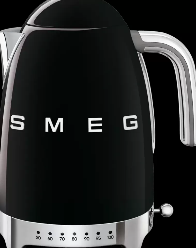 Smeg Musta Vedenkeitin Lampotilansaadolla Klf04Bleu Hot