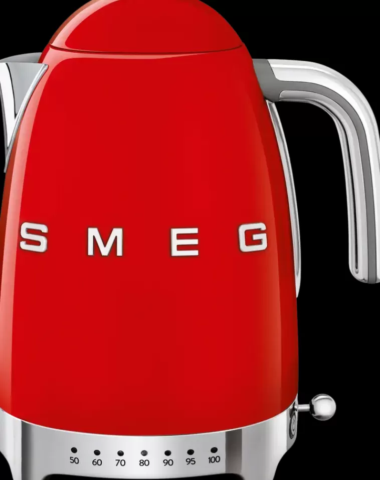 Smeg Punainen Vedenkeitin Lampotilansaadolla Klf04Rdeu Hot