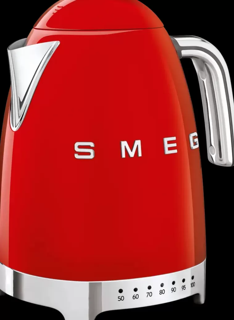 Smeg Punainen Vedenkeitin Lampotilansaadolla Klf04Rdeu Hot