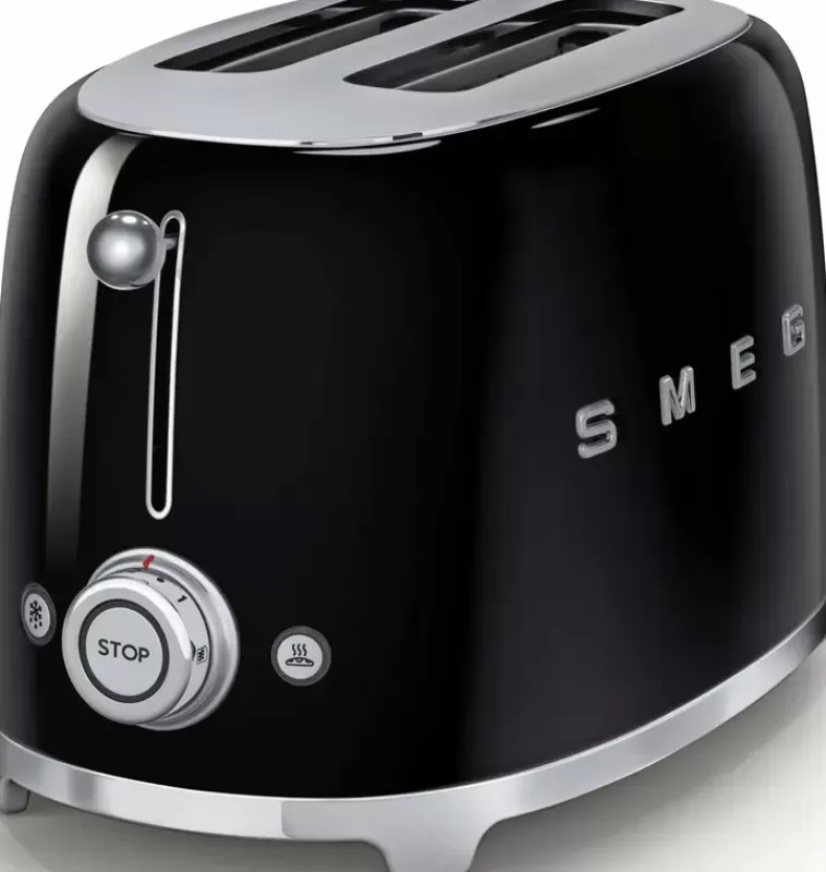 Smeg Tsf01Bleu 2-Viipaleen Leivanpaahdin Musta Cheap