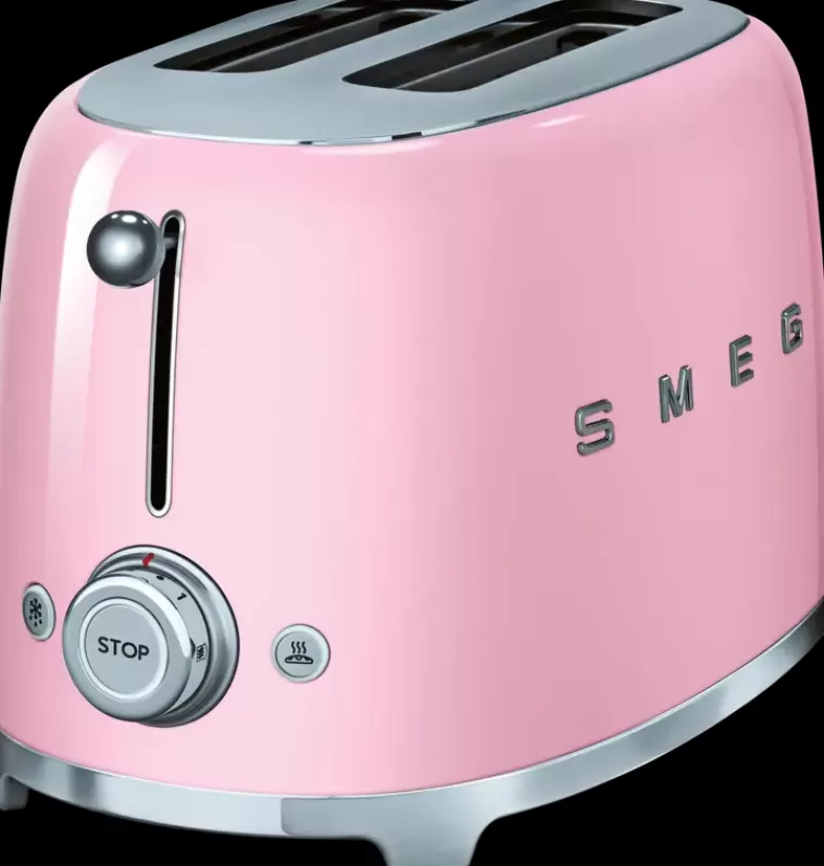 Smeg Tsf01Pkeu 2-Viipaleen Leivanpaahdin Pinkki Fashion