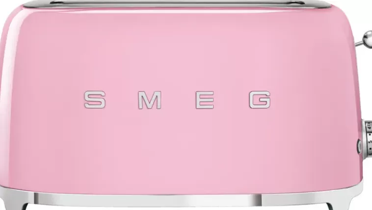 Smeg Tsf02Pkeu 4-Viipaleen Leivanpaahdin Pinkki Hot