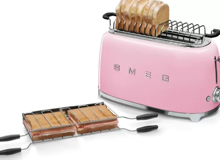 Smeg Tsf02Pkeu 4-Viipaleen Leivanpaahdin Pinkki Hot