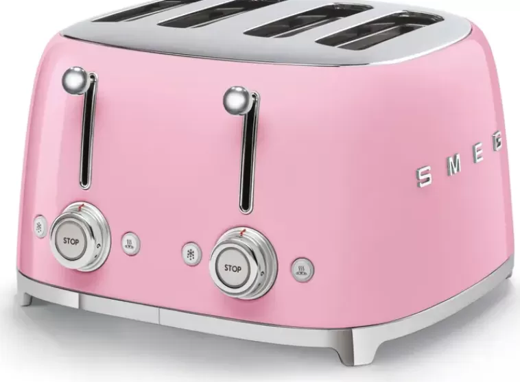 Smeg Tsf03Pkeu 4-Viipaleen Leivanpaahdin Pinkki Cheap