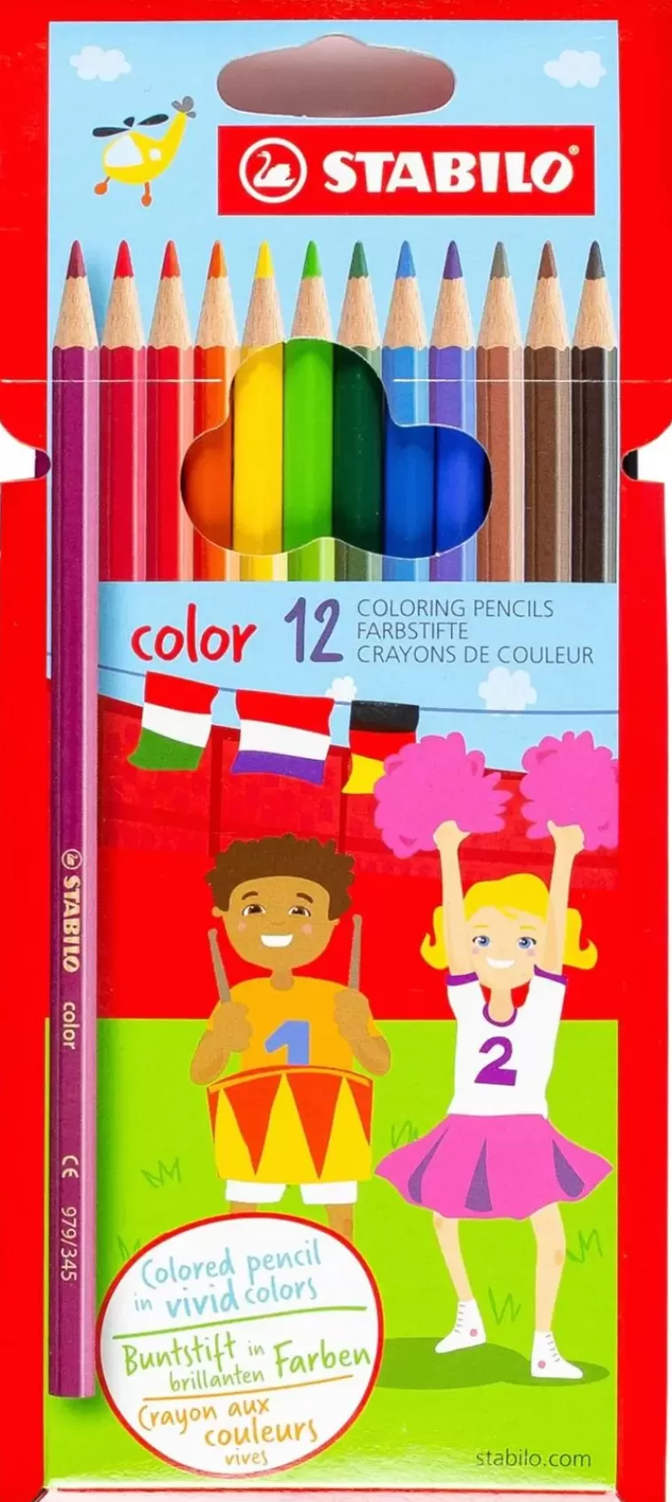 STABILO Color 1912/77-11 12 Kpl Varikynat Pitka Clearance