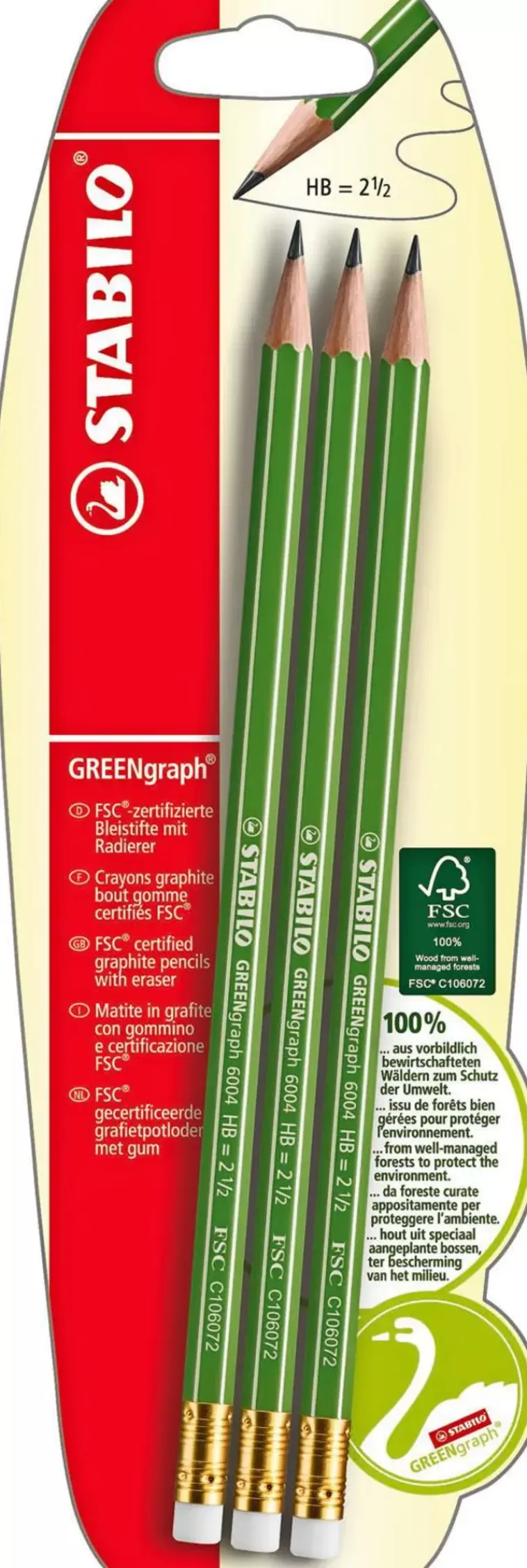 STABILO Lyijykyna Greengraph Kumilla 3Kpl Outlet