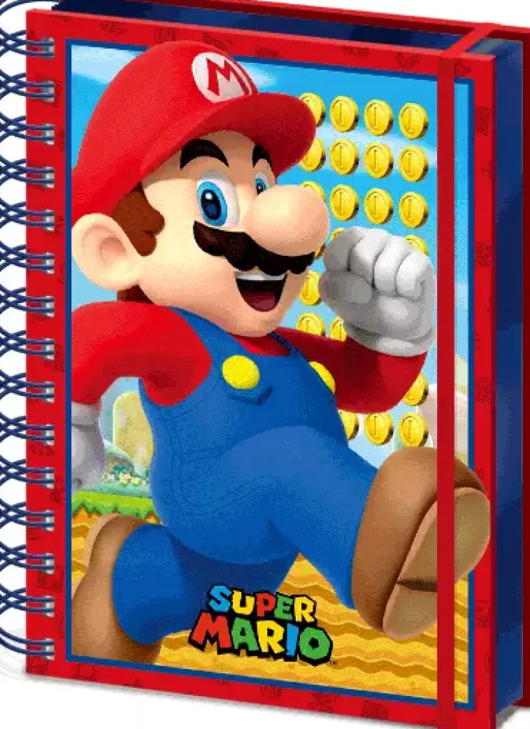 Super Mario TM Super Mario A5 Kierremuistikirja Sulkijalla Sale