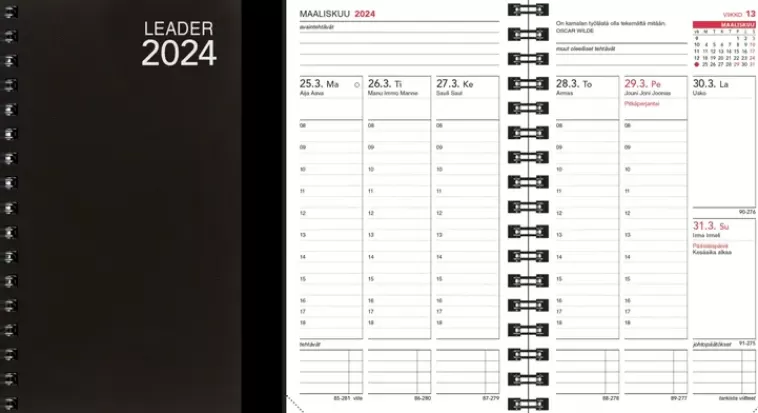 CC Kalenterit Taskukalenteri Leader-Vuosipaketti 2024 Sale