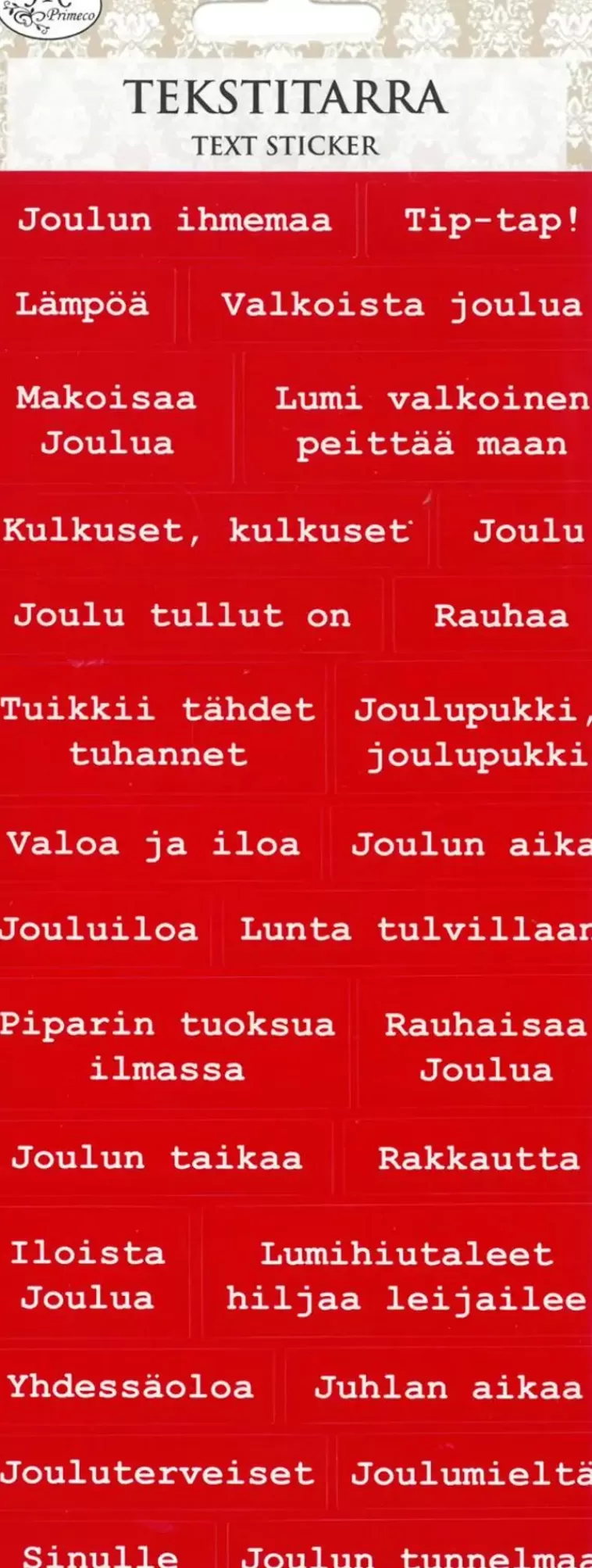 J.K. Primeco Tekstitarra Joulusanonnat Punainen Cheap